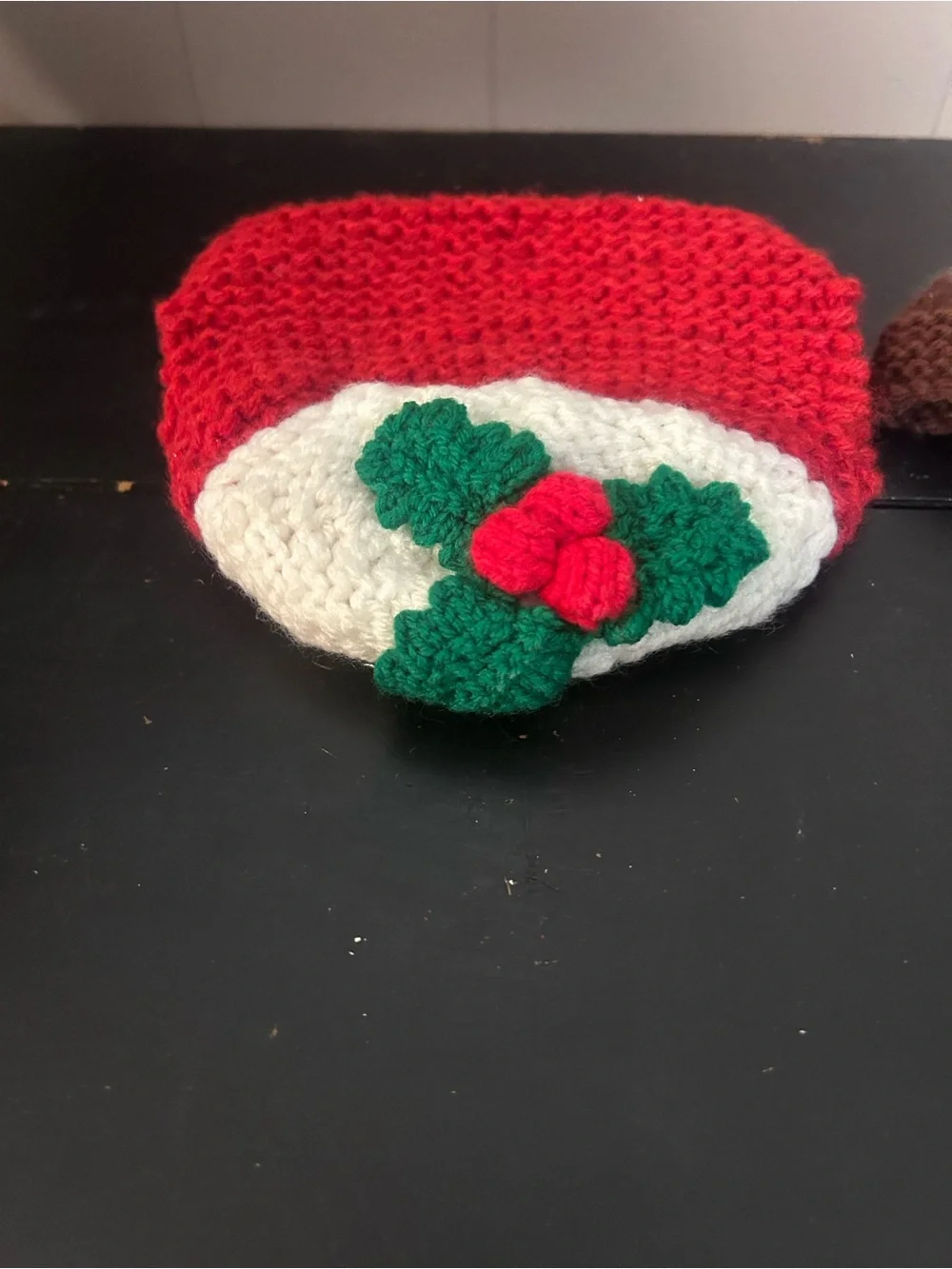 Lot of 2 Hand Knitted Christmas Tea Cozies / Novelty Covers